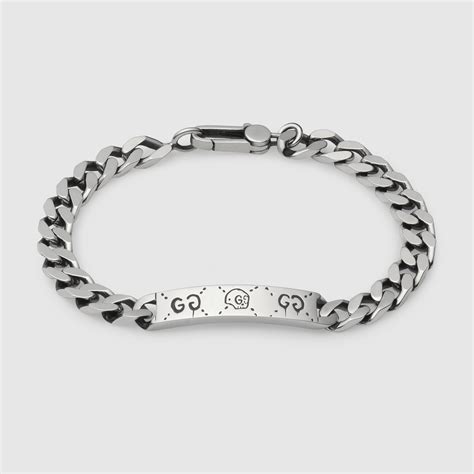 gucci chain braclet|guccighost chain bracelet in silver.